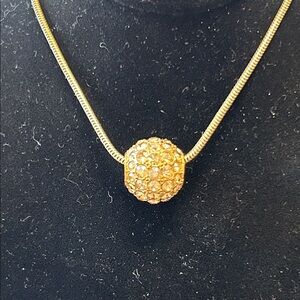 Lia Sophia Gold Necklace with Sparkling Pendant
